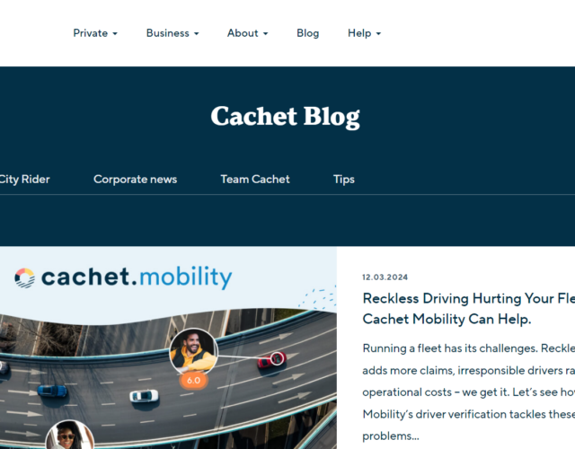 Cachet blog page